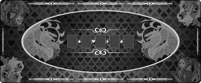 Classy Dragons Poker Mat - Tablemat