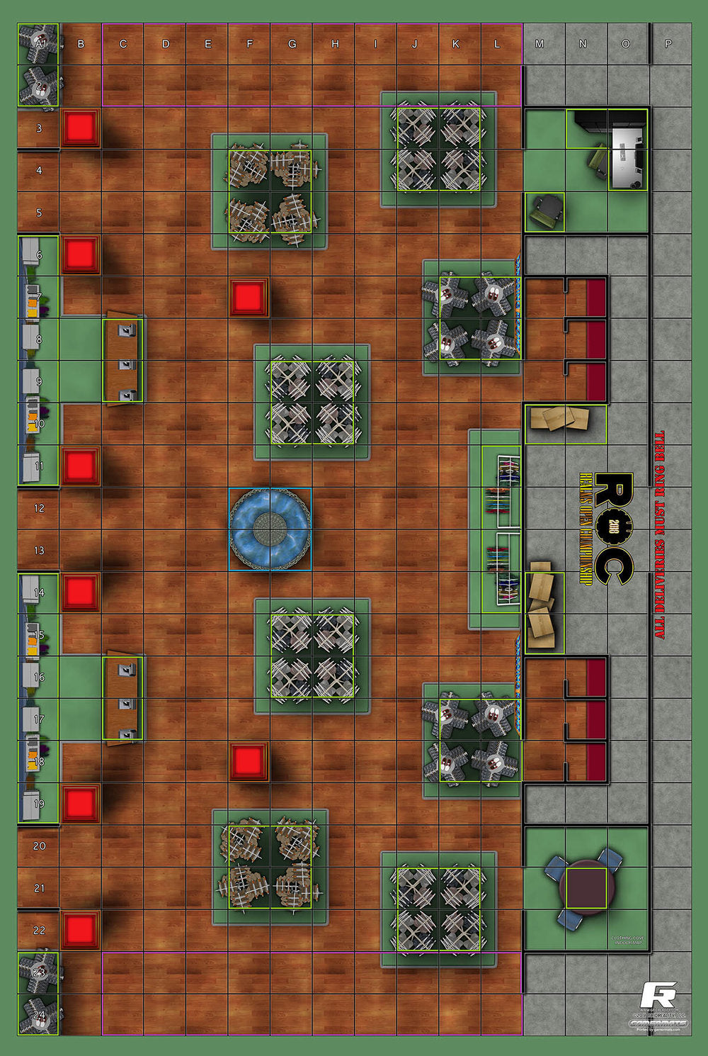 Clothing Cover - ROC Mat Square Corners - 36" x 24" x 1/16"