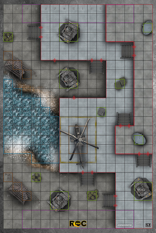 Defense Island - ROC Mat Square Corners - 36" x 24" x 1/16"