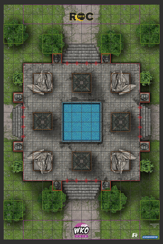 Dragon Mount - ROC/HeroClix Mat Square Corners - 36" x 24" x 1/16"