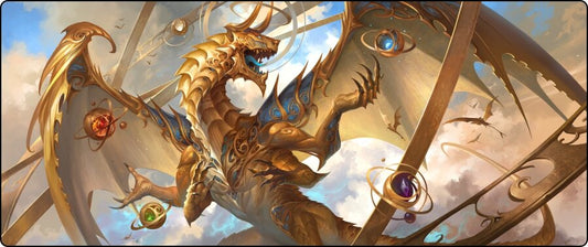 Elder Artifact Dragon - Tablemat Premium Black Stitched - 72" x 30" x 1/8"