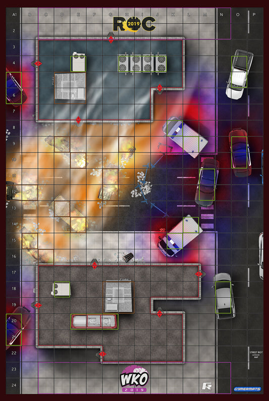 Street Riot - ROC/HeroClix Mat Square Corners - 36" x 24" x 1/16"