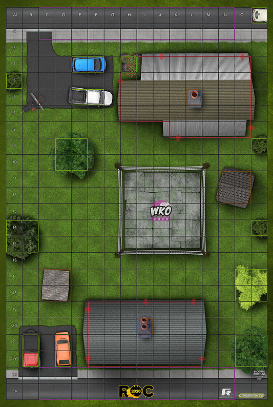 Backyard Wrestling - ROC/HeroClix Mat Square Corners - 36" x 24" x 1/16"