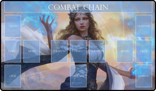 Blue Mage Flesh and Blood Comptable Zone Mat - Playmat Standard No Border - 24" x 14" x 1/16"