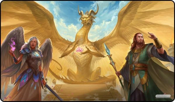 Gold Lotus Dragon - Playmat