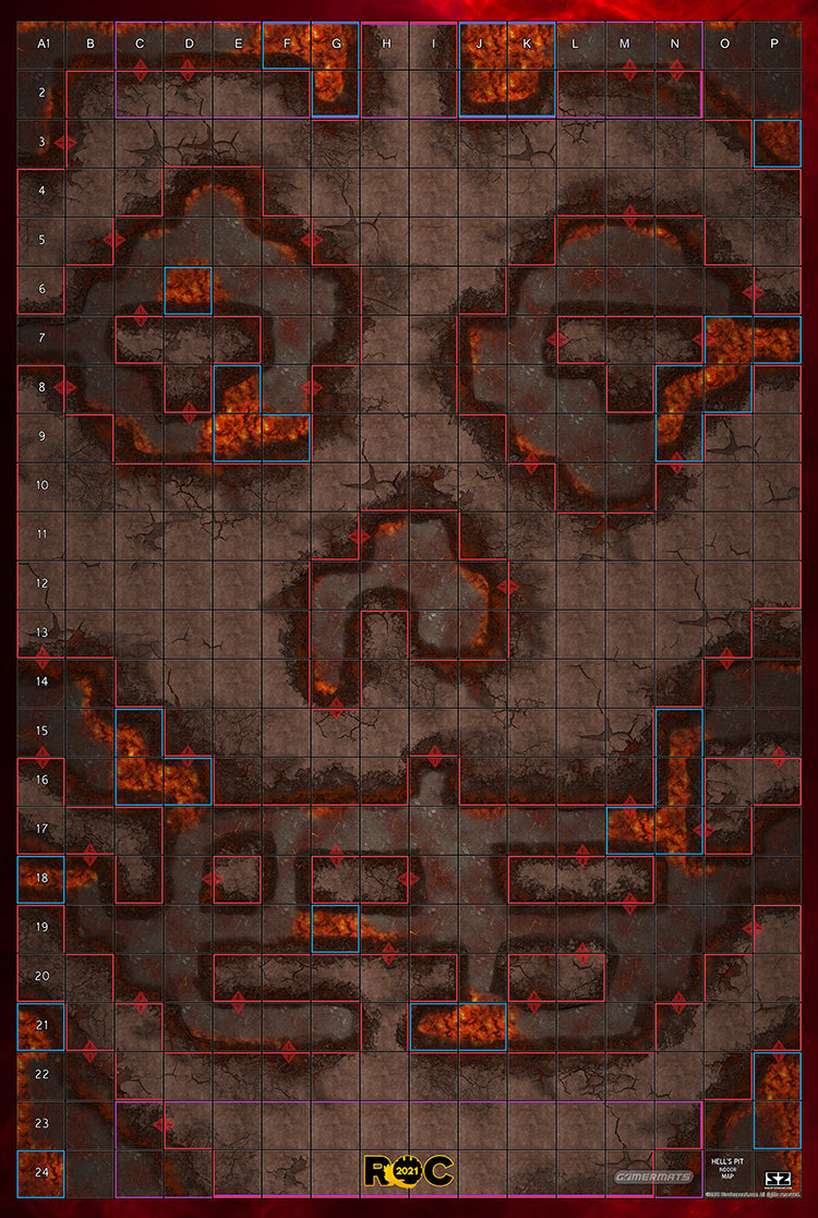 Hell's Gate - ROC Mat Square Corners - 36" x 24" x 1/16"