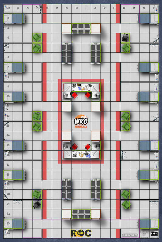 Hospital Hall - ROC/HeroClix Mat Square Corners - 36" x 24" x 1/16"