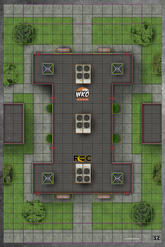 Institute Grounds - ROC/HeroClix Mat Square Corners - 36" x 24" x 1/16"