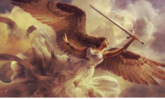 White Angel - Jason Engel - Playmat Standard No Border - 24" x 14" x 1/16"