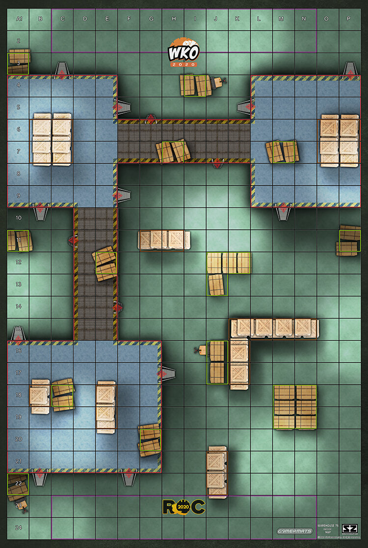 Warehouse 75 Indoor - ROC/HeroClix Mat Square Corners - 36" x 24" x 1/16"