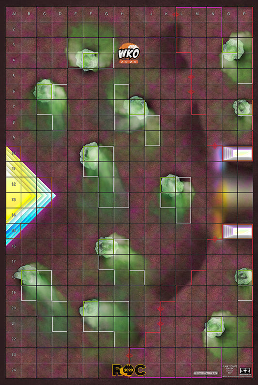 Planet 100475 Topside - ROC/HeroClix Mat Square Corners - 36" x 24" x 1/16"