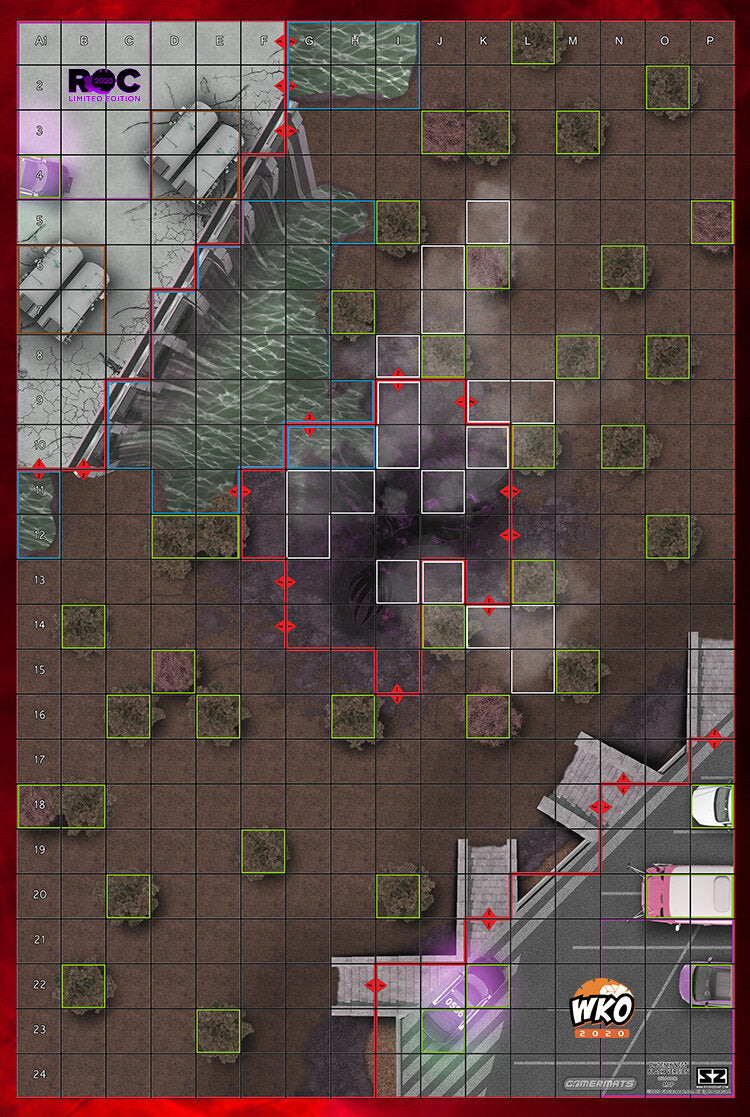 Phoenix Nest LE - ROC/HeroClix Mat Square Corners - 36" x 24" x 1/16"
