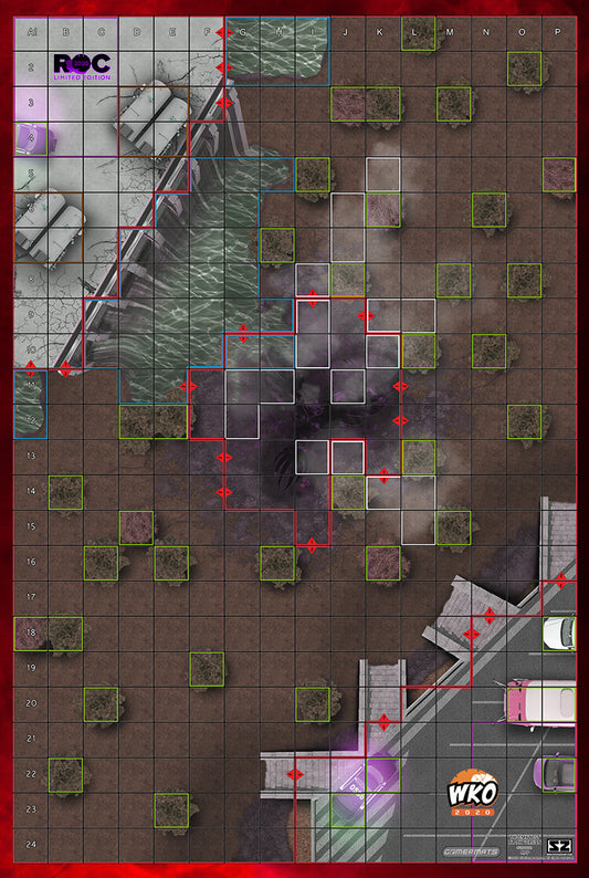 Phoenix Nest LE - ROC/HeroClix Mat Square Corners - 36" x 24" x 1/16"