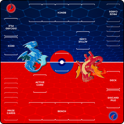 pokemon card mats Red v Blue - Two-Player XL Playmat Pokemon Compatible – GameHead