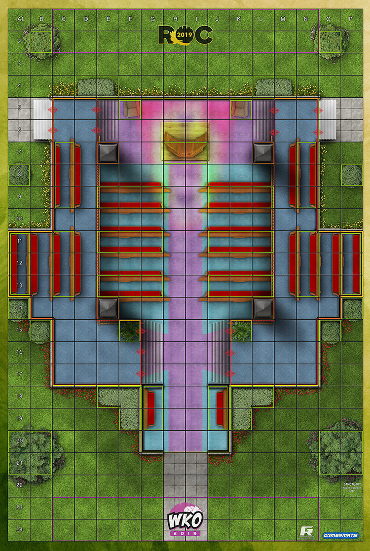 Sanctuary - ROC/HeroClix Mat Square Corners - 36" x 24" x 1/16"