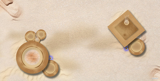 Desert Outpost - XL Wargame Mat 36" x 72"