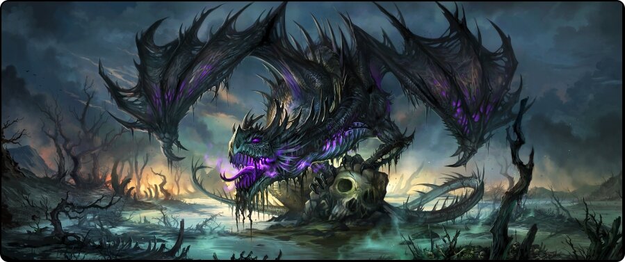 Skull Collector - Tablemat Premium Black Stitched - 72" x 30" x 1/8"