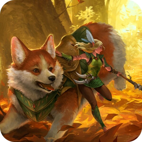 Corgi and Elf - Coaster 4in Coaster