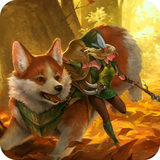 Corgi and Elf - Coaster 4in Coaster