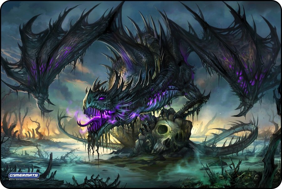 Skull Collector - XL Deskmat Premium Black Stitched - 36" x 24" x 1/8"